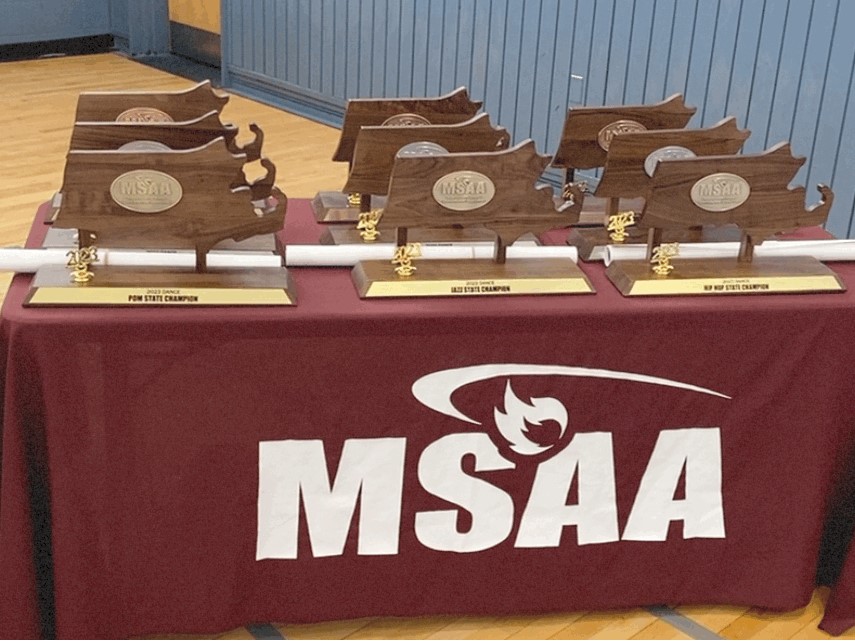 MSAA championship trophies