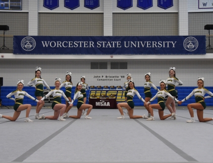 Cheerleading team at a competition.