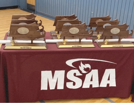 MSAA championship trophies